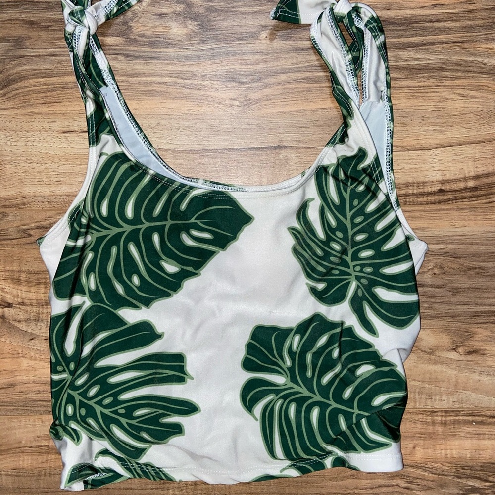 Kortni Jeane palm swimsuit top